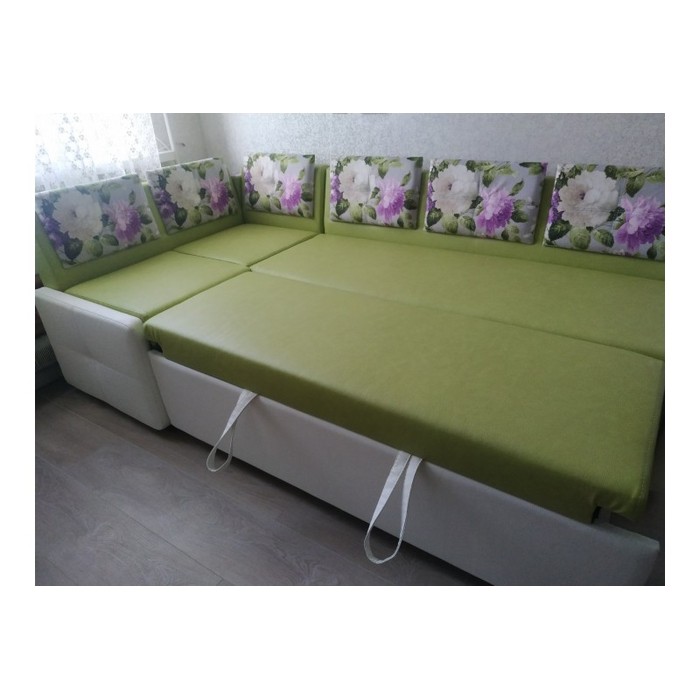 Диван Оскар со спальным местом (салатовый, белый)