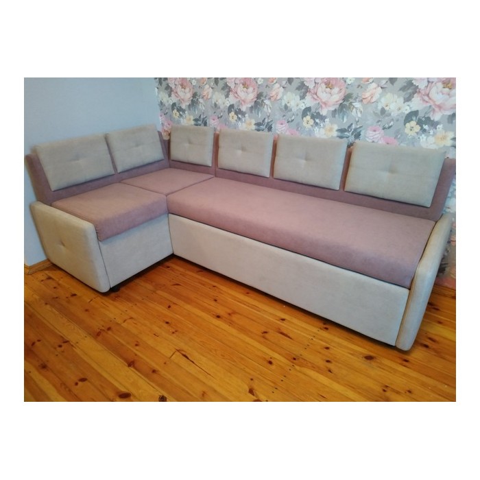 Диван Оскар со спальным местом (розовый, белый)