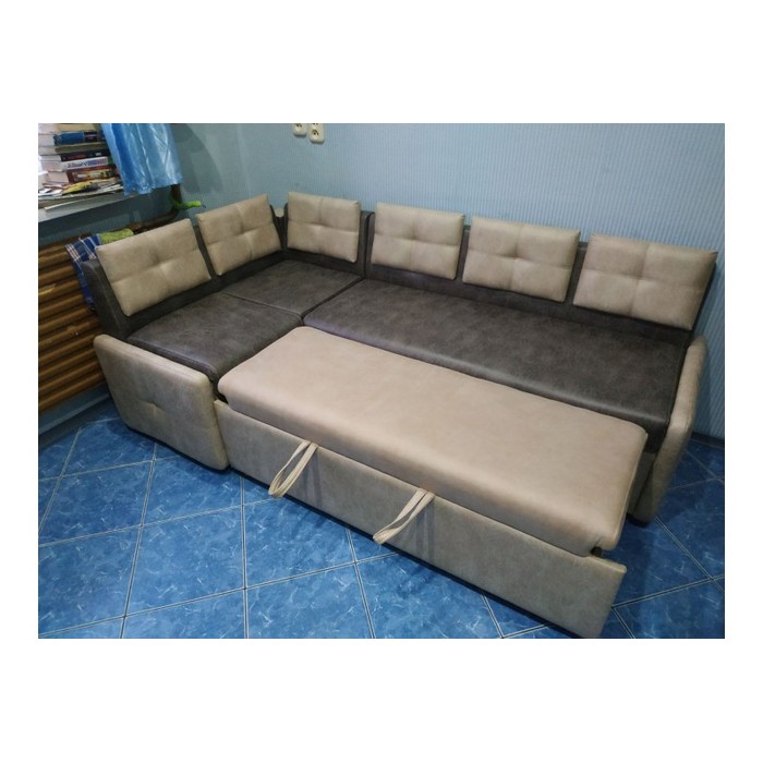 Диван Оскар со спальным местом (коричневый, бежевый)