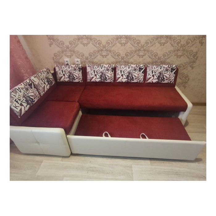 Диван Оскар со спальным местом (красный, белый)