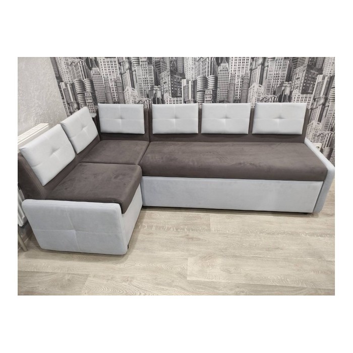 Диван Оскар со спальным местом (белый, серый)