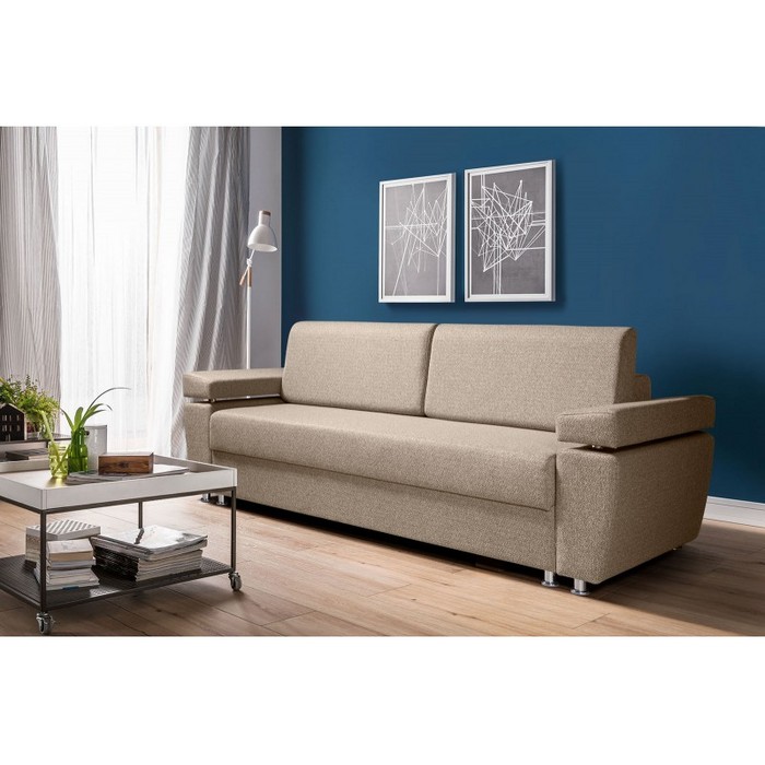 Диван Арбат-2 3-х местный НПБ (бежево-белый)