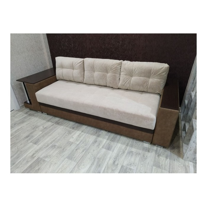 Диван Арбат Люкс-2 ПБ (белый, коричневый)