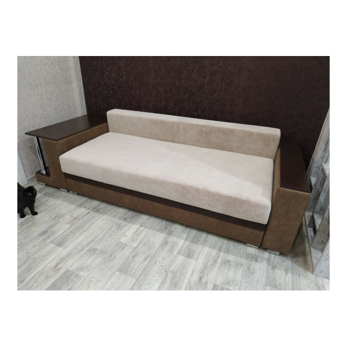 Диван Арбат Люкс-2 ПБ (белый, коричневый)