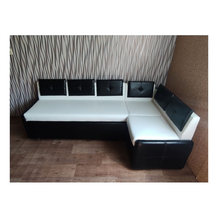 Диван Оскар со спальным местом (белый, черный)