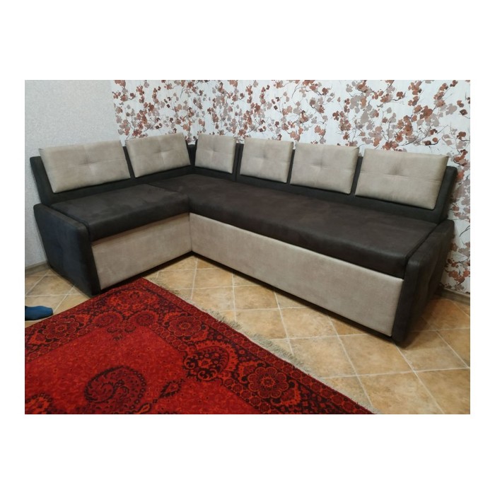 Диван Оскар со спальным местом (бежевый, коричневый)