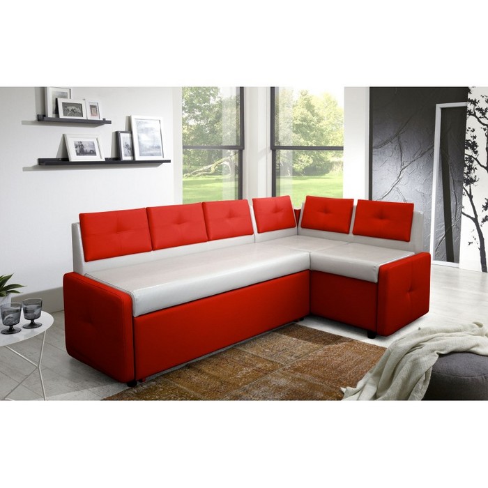 Диван Оскар со спальным местом (красный, бежевый)