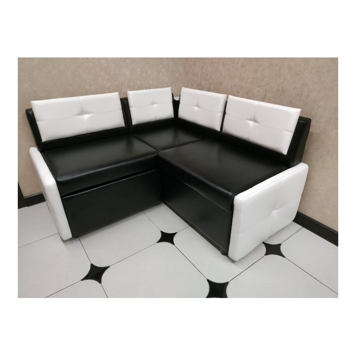 Диван Оскар без спального места (черный, белый)