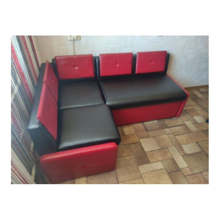 Диван Оскар без спального места (красный, черный)