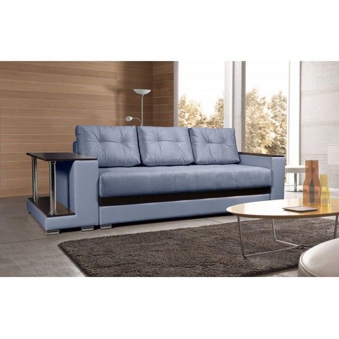 Диван Арбат Люкс-2 ПБ (серо-голубой)