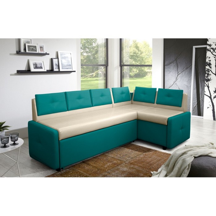 Диван Оскар без спального места (зеленый, бежевый)