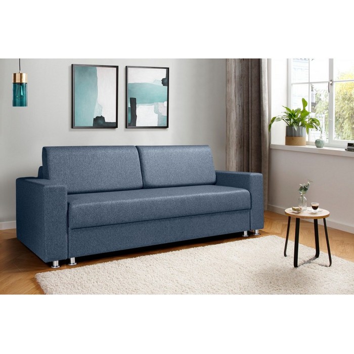 Диван Арбат 3-х местный НПБ (серо-синий)