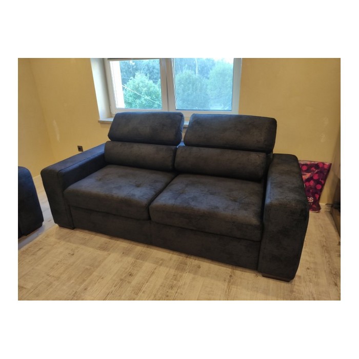 Диван Амадео 3-х местный раскладной (синий)