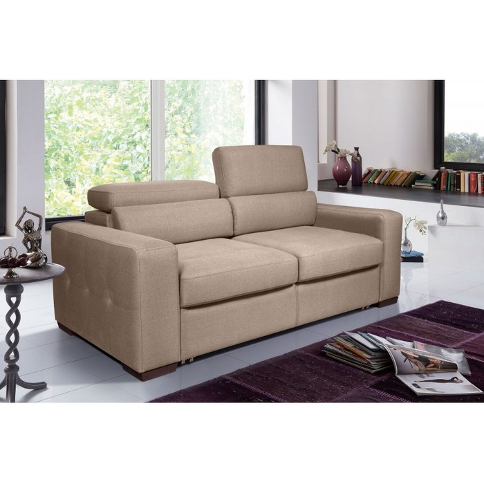 Диван Амадео 3-х местный раскладной (бежево-белый)