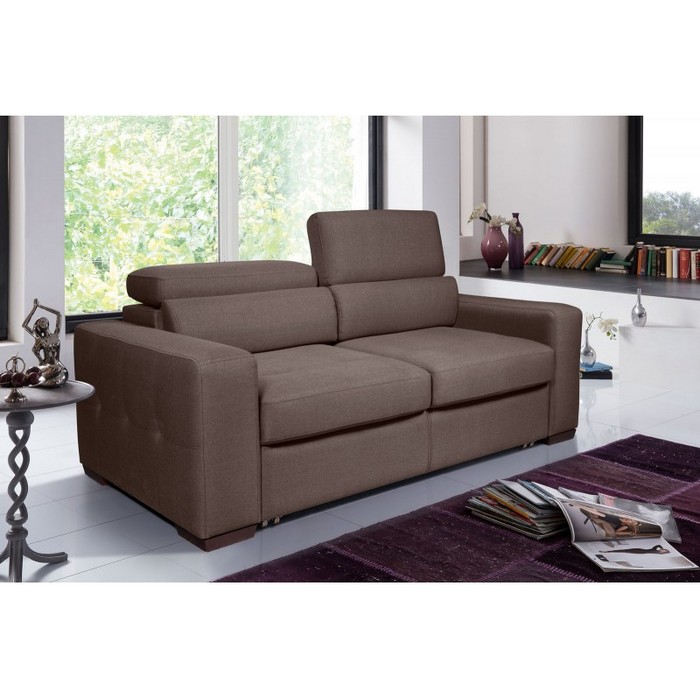 Диван Амадео 2-х местный раскладной (коричневый)