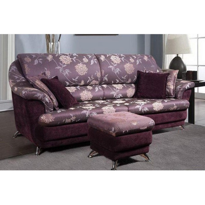 Диван Жанетта 3-х местный раскладной (бордовый)