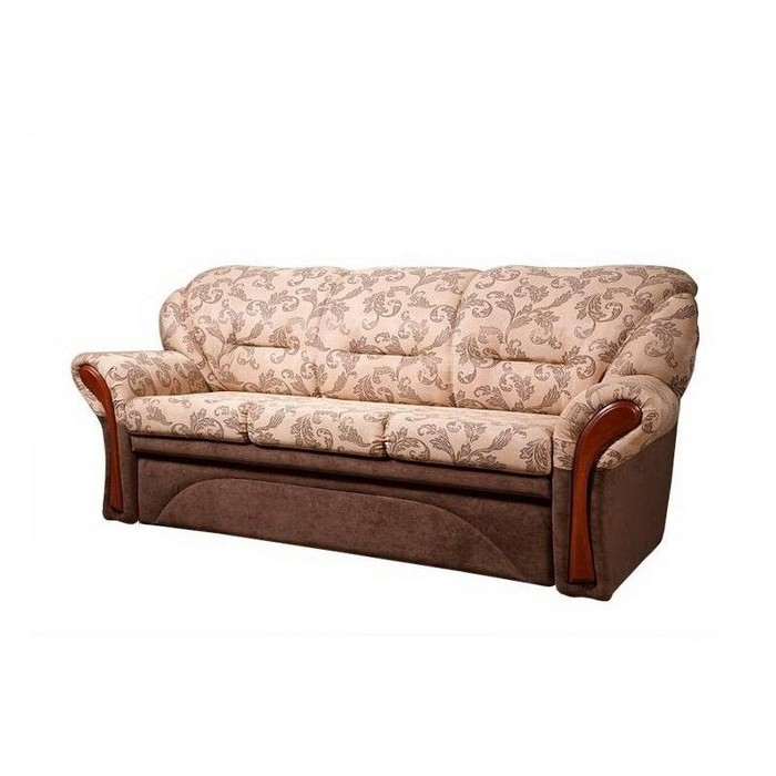 Диван Дели 3-х местный раскладной (коричневый, бежево-белый)