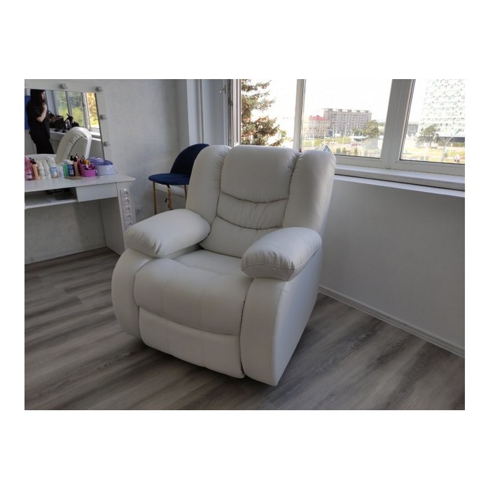 Кресло Лорд реклайнер механический (белый)