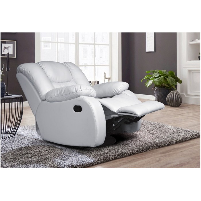 Кресло Лорд реклайнер механический (белый антик)