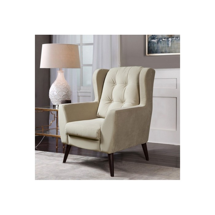 Кресло Бергамо (бежево-белый)