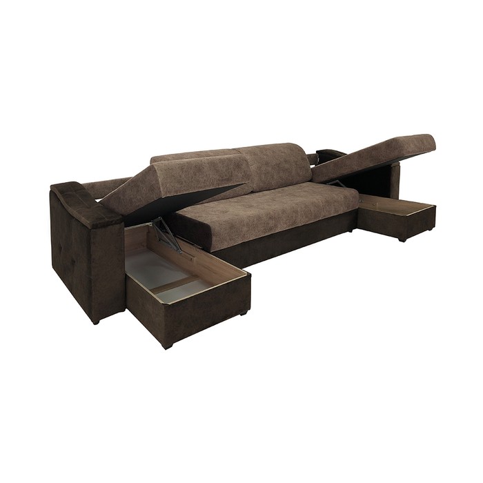 Угловой диван Брайт У-21 (шоколадный)