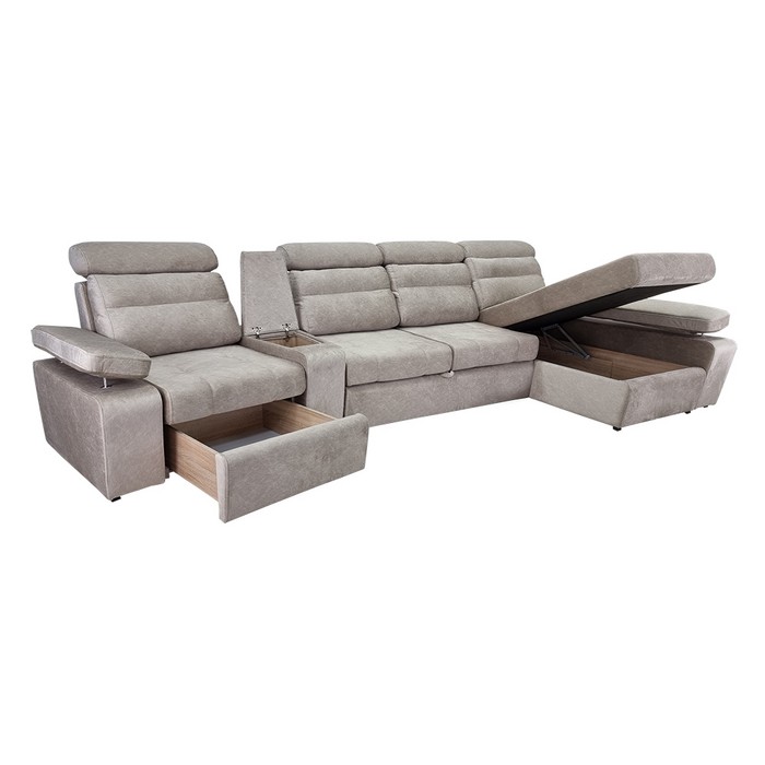 Угловой модульный диван Денвер (бежевый)