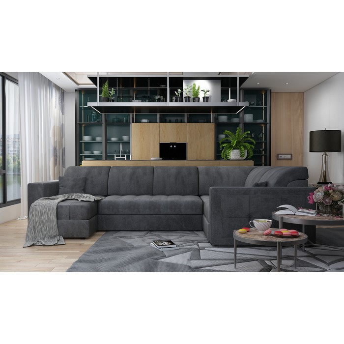 Угловой диван Каскад (пепельный)